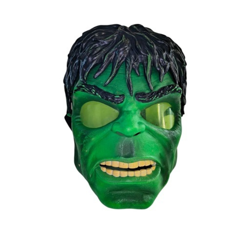 2008 Hasbro Marvel Incredible Hulk Mask Green Eyes Lights Up Costume Mask